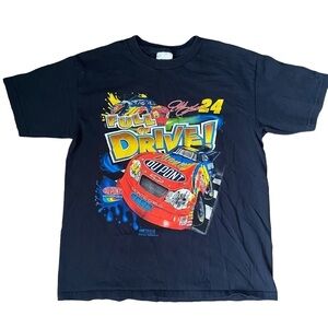 CSA Vintage NASCAR Jeff Gordon Full of Drive Black Tee Shirt Size 14-16 Youth